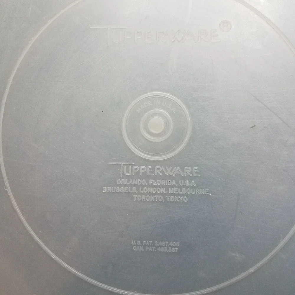 Vintage TUPPERWARE Party Susan Divided Relish Vegetable Serving Tray, Lid Handle